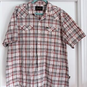 Howler Brothers Men's Plaid Shirt -   Burnt orange and Gray